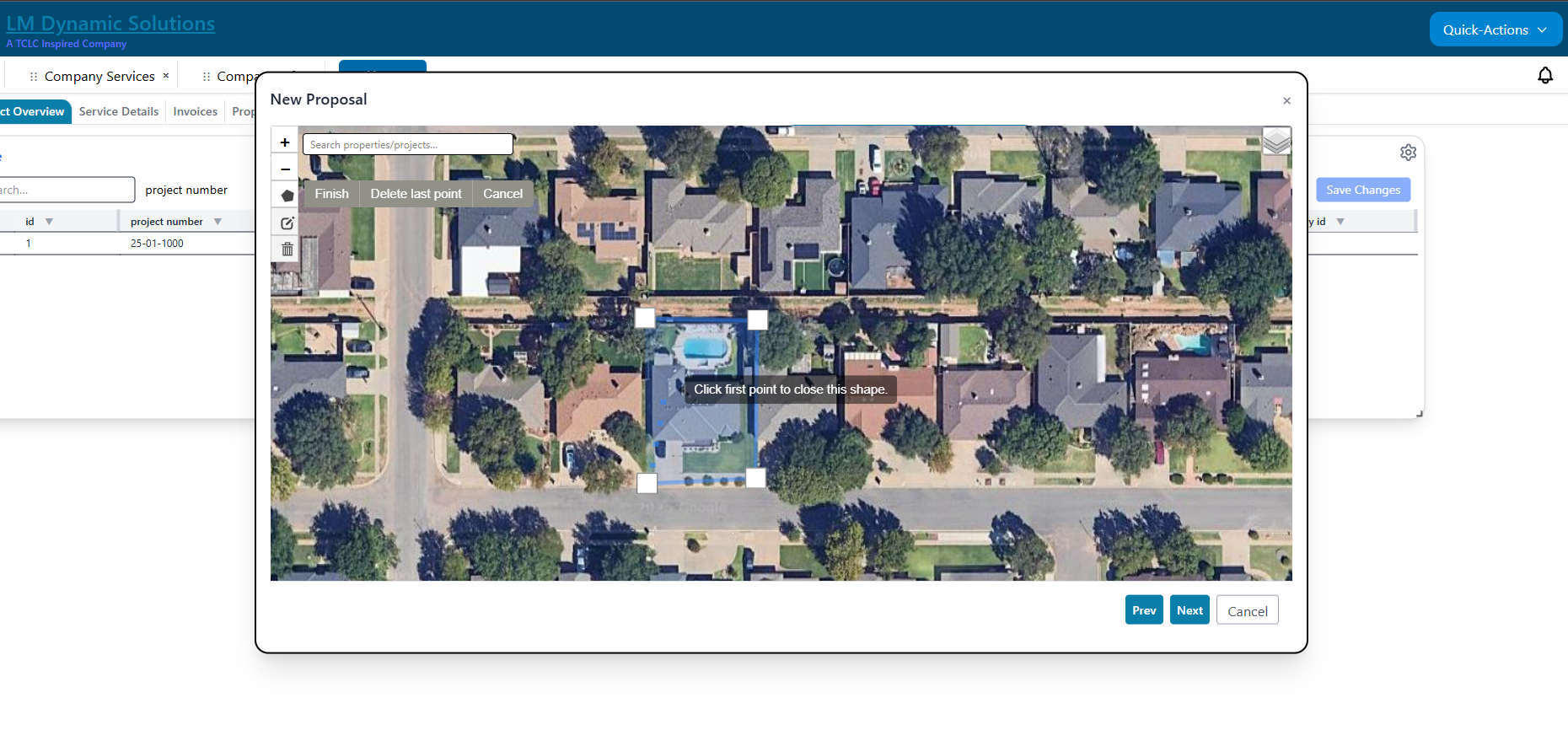 LM Dynamic Solutions project and operations management dashboard